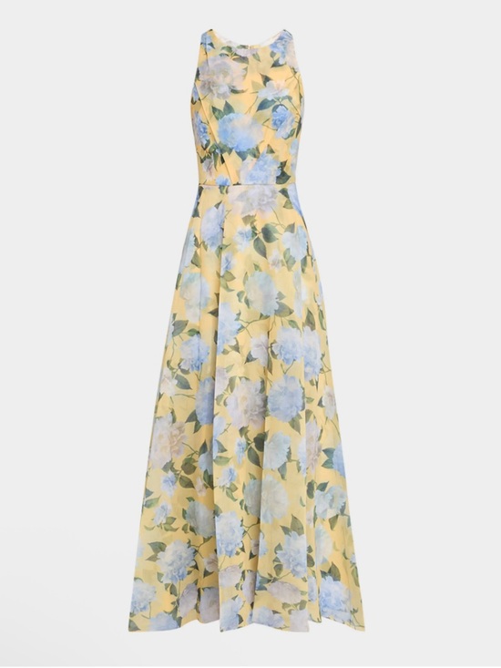 Sachin + Babi Dresses & Skirts - Sachin & Babi Kate Draped Floral Print Organza Gown Dress size 8